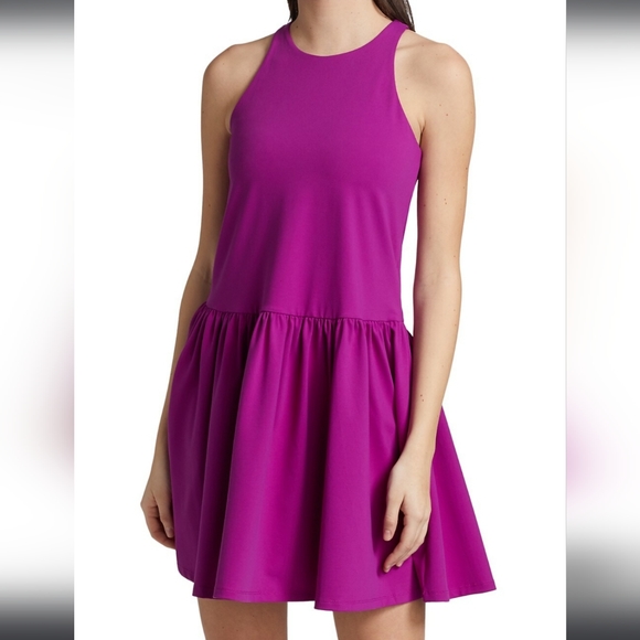 Susana Monaco Racer A-Line Gathered Dress In Black Women's Size Small NWT - Picture 6 of 11